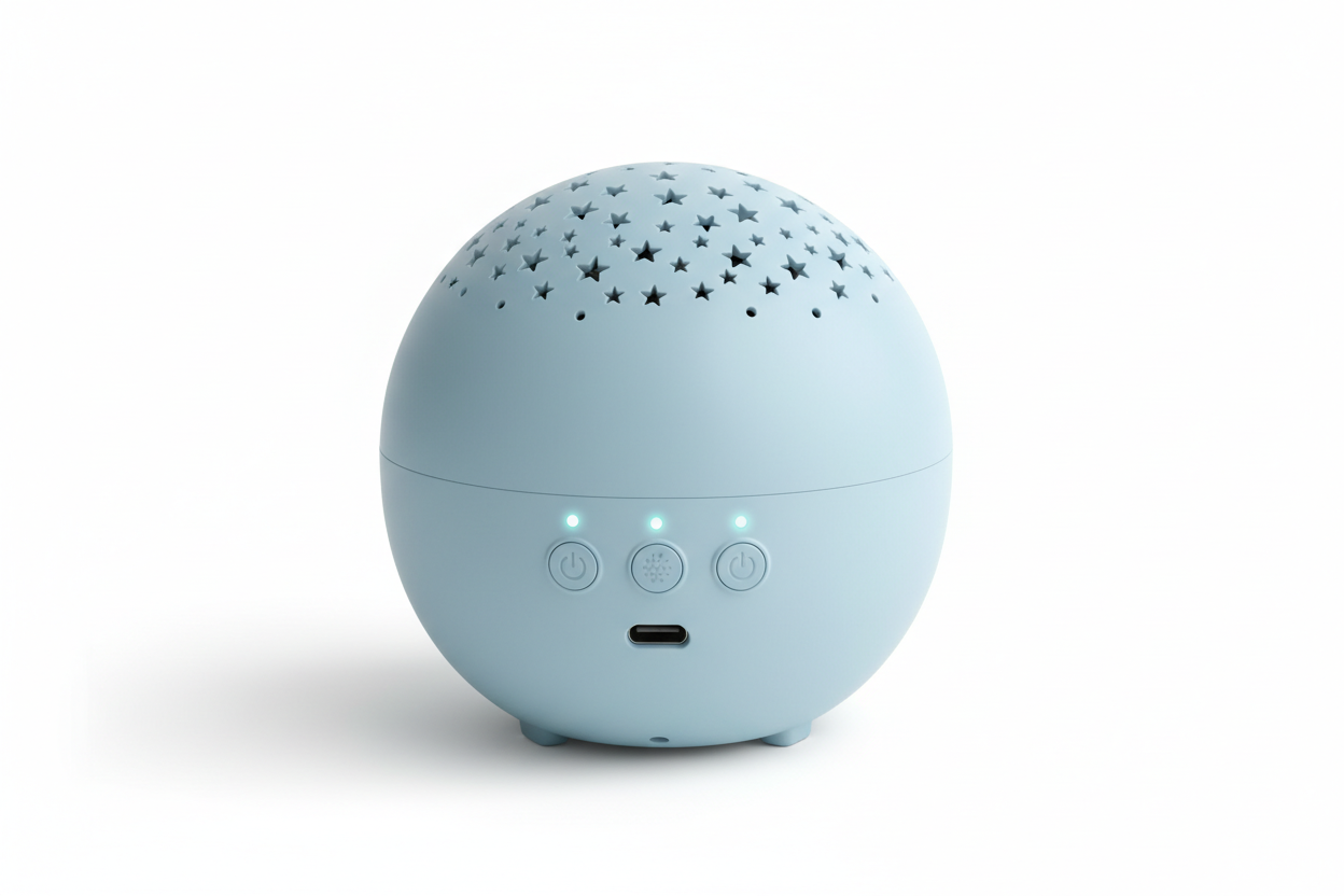 veilleuse projecteur étoilé musical bleu pour chambre bébé ambiance apaisante avec télécommande rechargeable USB