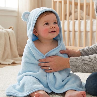Cape de bain bébé 
