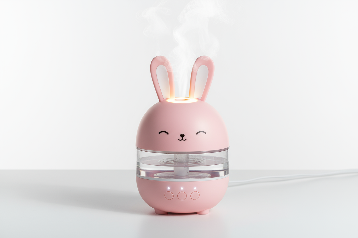 Humidificateur d'Air Bébé LED Forme Lapin Mignon | Diffuseur Ultrasonique