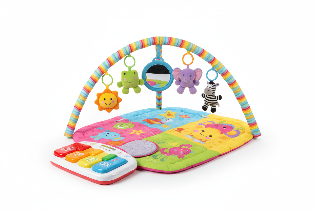 Tapis d'Éveil Piano Musical Bébé 0-12 mois | Kick & Play Gym Mat