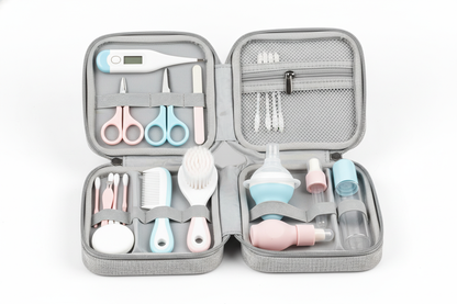 Set Toilette Bébé 13 Pièces Complet | Kit Soin Hygiène avec Trousse