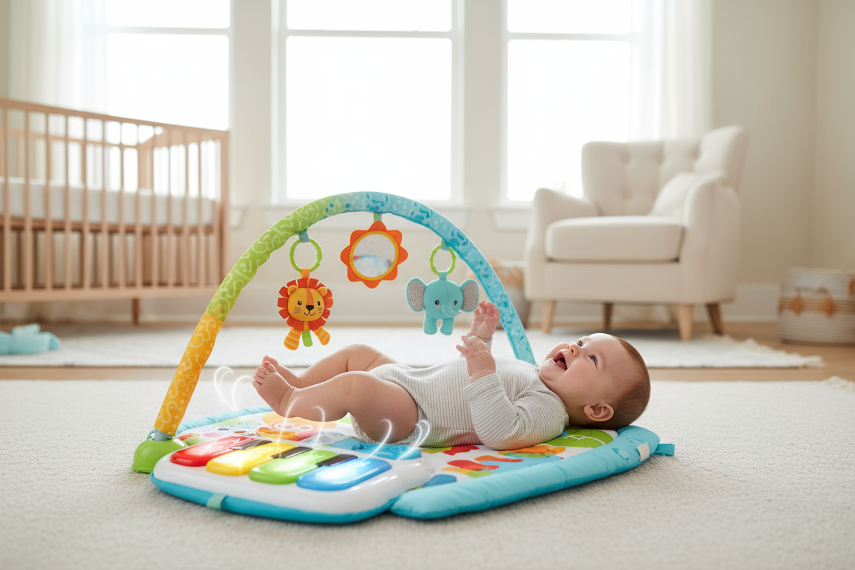 Tapis d'Éveil Piano Musical Bébé 0-12 mois